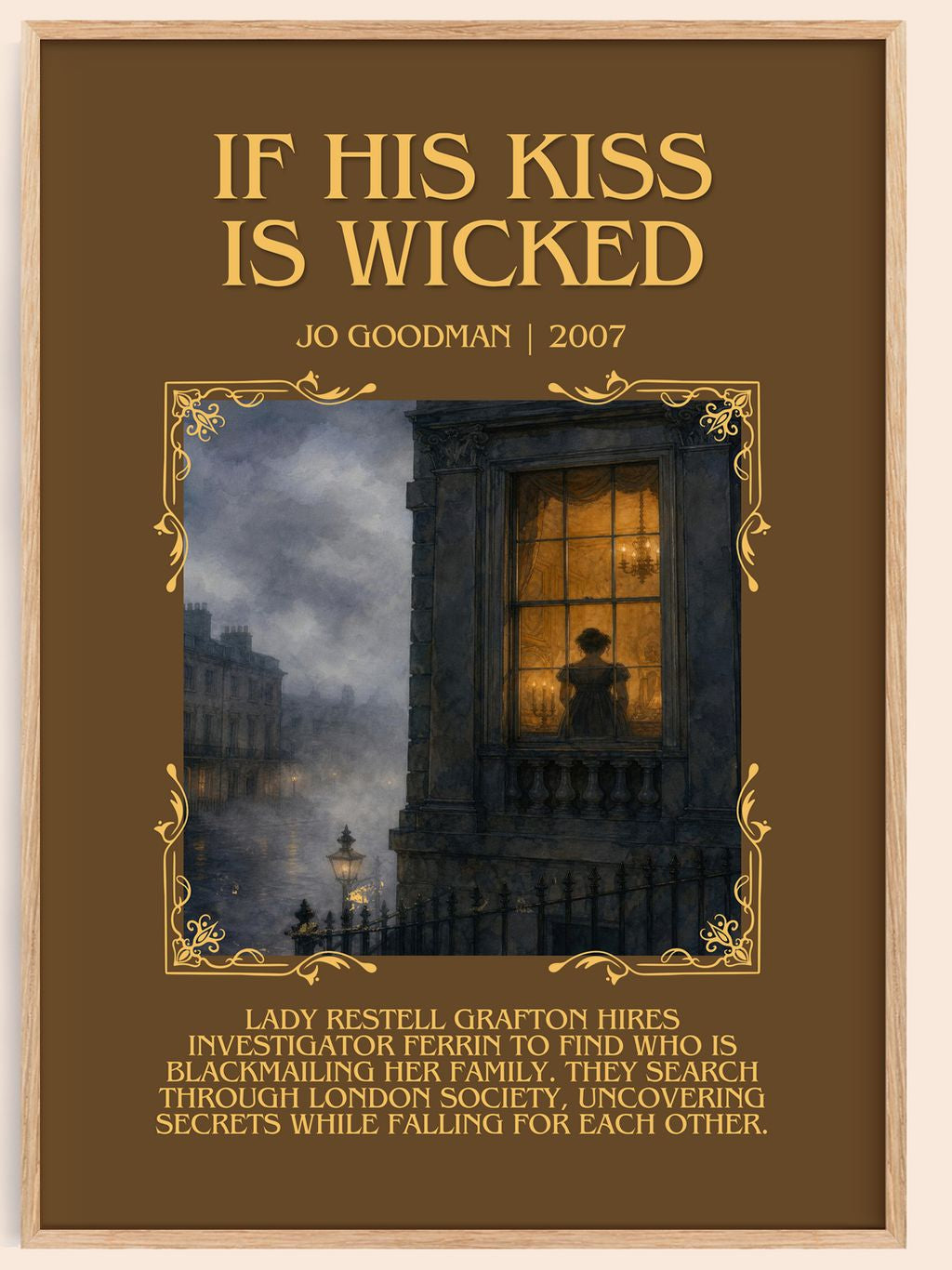If his kiss is wicked Minimalist Book Poster by Jo Goodman – book poster