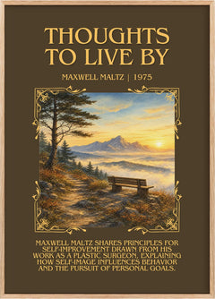 Thoughts to live by Minimalist Book Poster by Maxwell Maltz