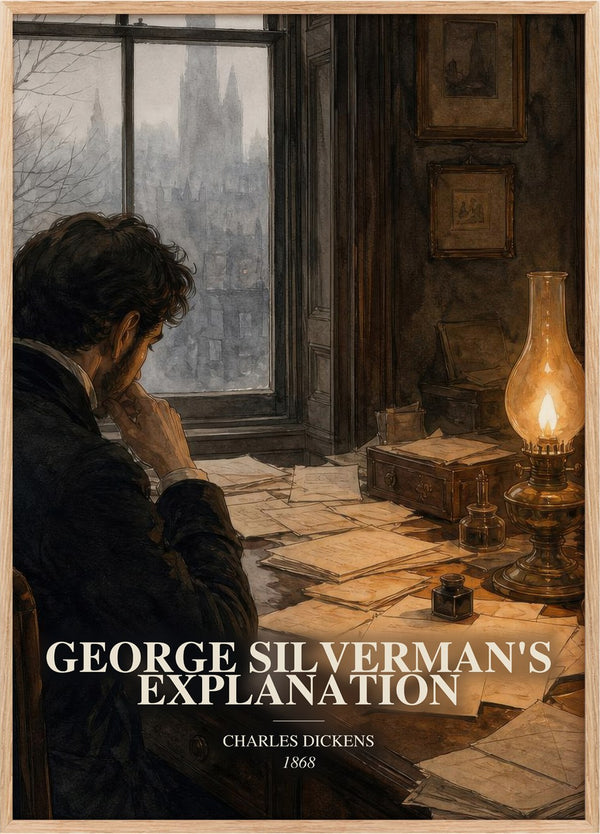 George Silverman's Explanation Book Watercolour Illustration by Charles Dickens