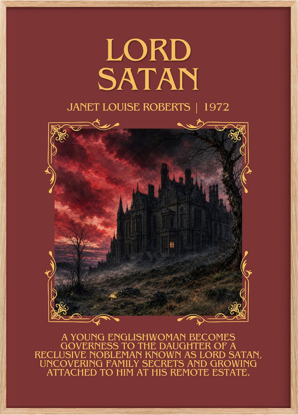 Lord Satan Minimalist Book Poster by Janet Louise Roberts