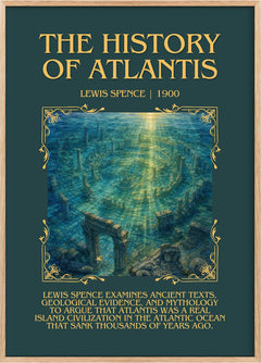 The history of Atlantis Minimalist Book Poster by Lewis Spence