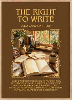 The Right to Write Minimalist Book Poster by Julia Cameron