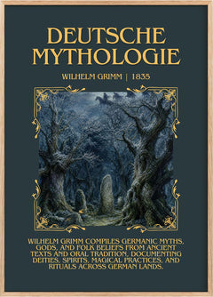 Deutsche mythologie Minimalist Book Poster by Wilhelm Grimm