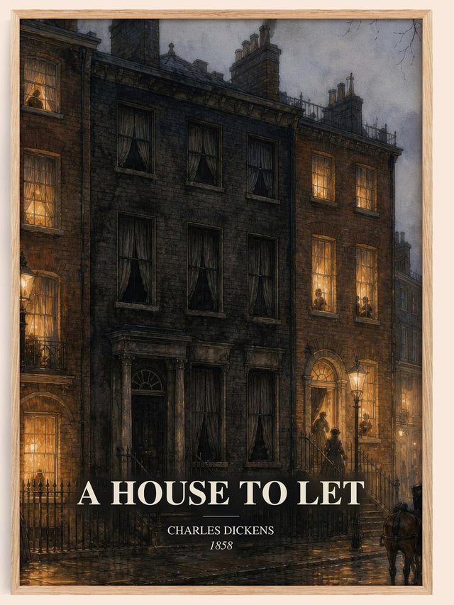 A House To Let Book Watercolour Illustration by Charles Dickens