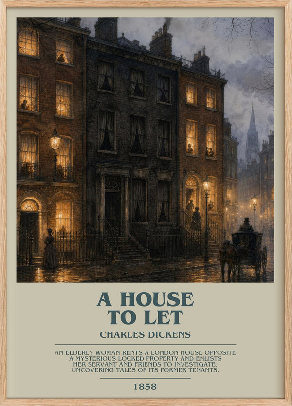 A House To Let Bookish Wall Art by Charles Dickens