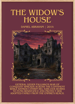 The widow's house Minimalist Book Poster by Daniel Abraham
