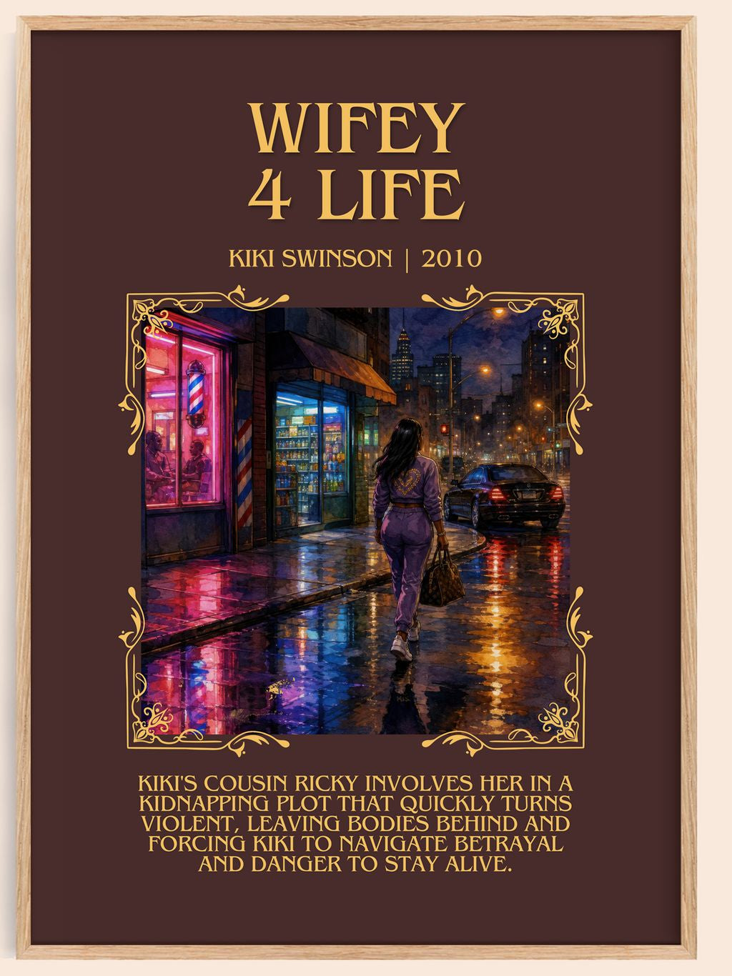 Wifey 4 life Minimalist Book Poster by Kiki Swinson – book poster