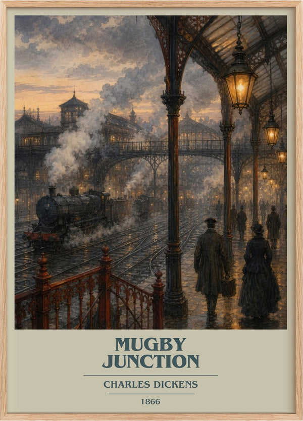 Mugby Junction Book Cover Poster by Charles Dickens