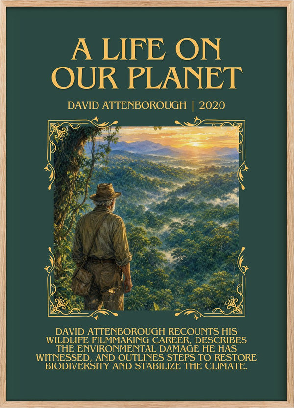 A Life on Our Planet Minimalist Book Poster by David Attenborough