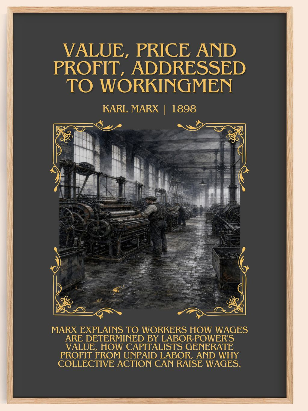 Value, price and profit, addressed to workingmen Minimalist Book Poster by Karl Marx – book poster