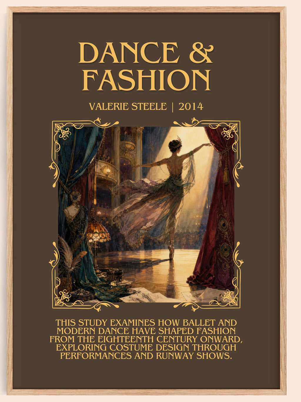 Dance & fashion Minimalist Book Poster by Valerie Steele – book poster