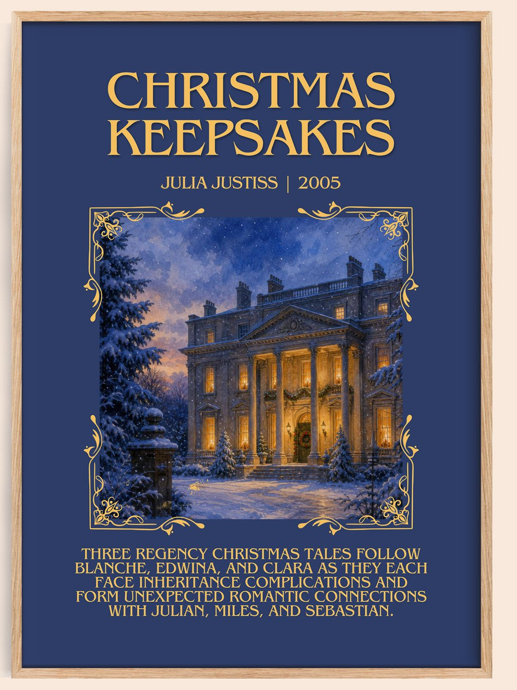 Christmas Keepsakes Minimalist Book Poster by Julia Justiss – book poster