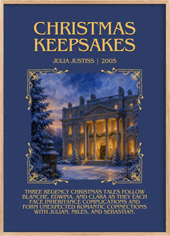 Christmas Keepsakes Minimalist Book Poster by Julia Justiss