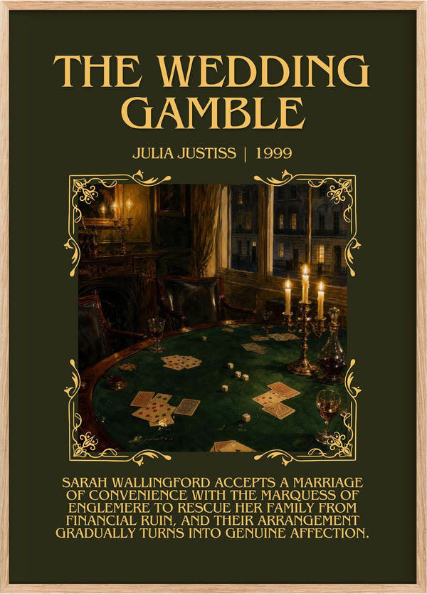 The Wedding Gamble Minimalist Book Poster by Julia Justiss
