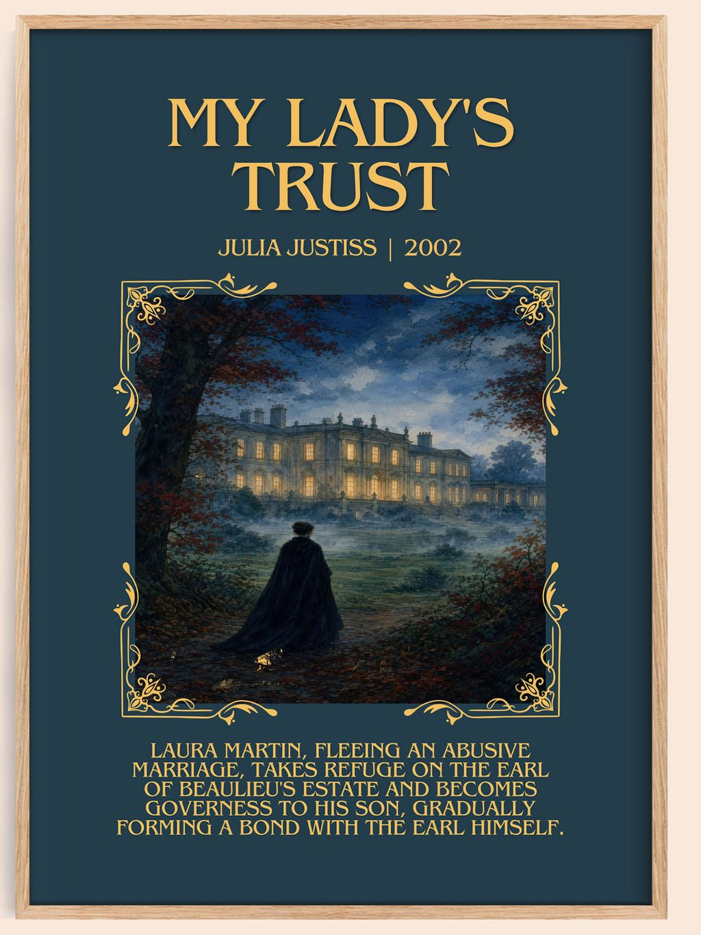 My Lady's Trust Minimalist Book Poster by Julia Justiss – book poster