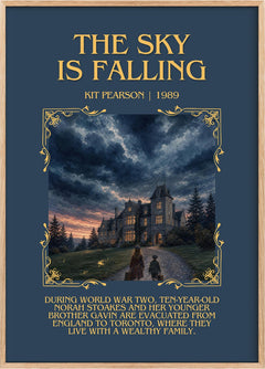 The sky is falling Minimalist Book Poster by Kit Pearson