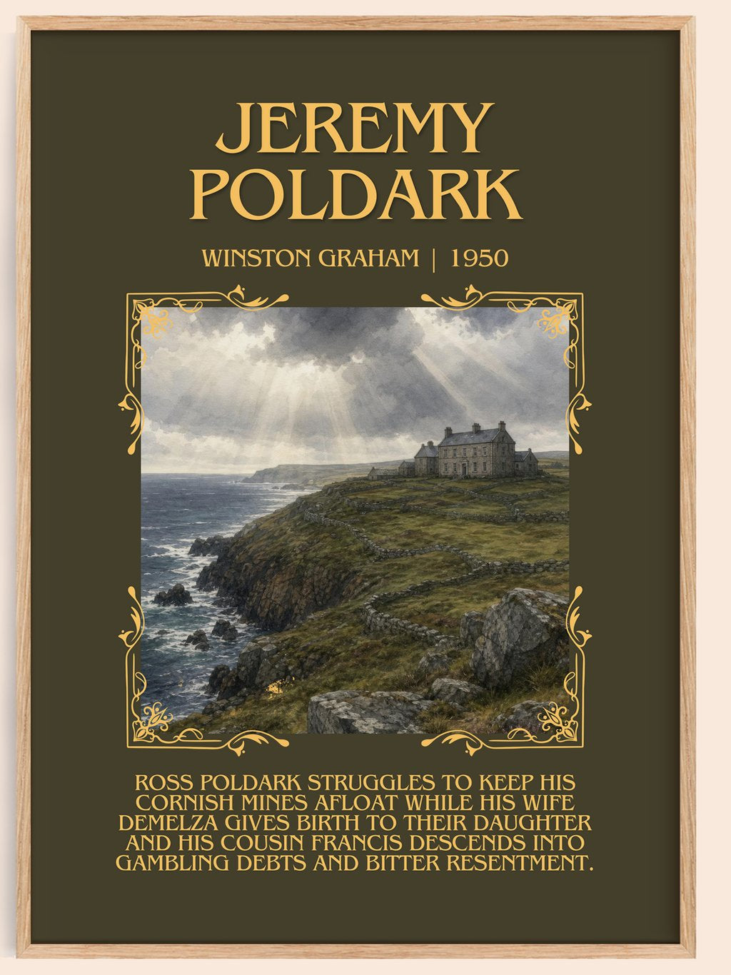 Jeremy Poldark Minimalist Book Poster by Winston Graham – book poster