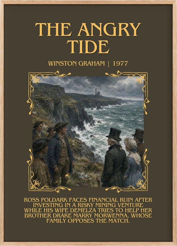 The Angry Tide Minimalist Book Poster by Winston Graham