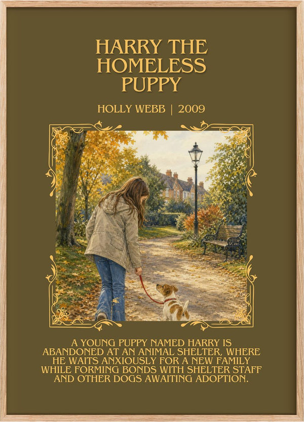 Harry the Homeless Puppy Minimalist Book Poster by Holly Webb