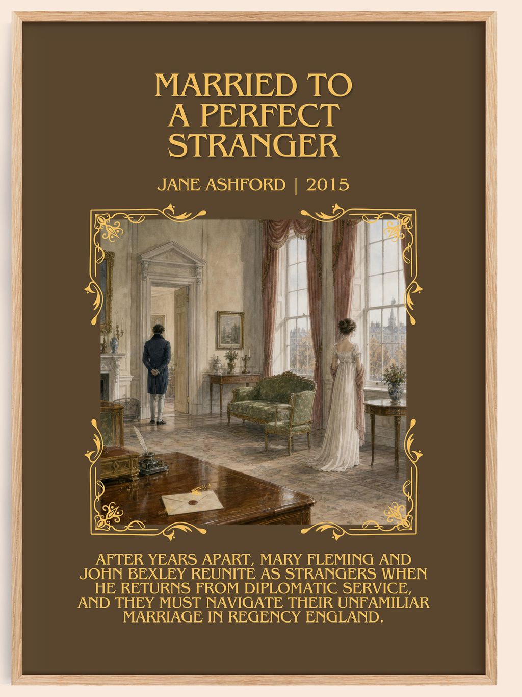 Married to a Perfect Stranger Minimalist Book Poster by Jane Ashford – book poster