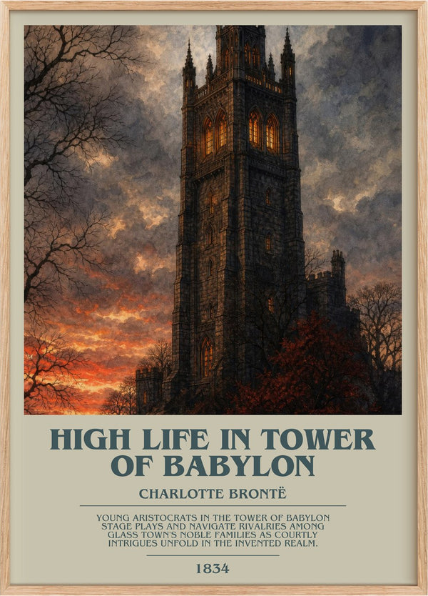 High Life In Tower Of Babylon Bookish Wall Art by Charlotte Brontë