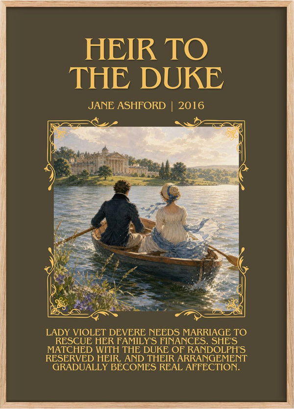 Heir to the Duke Minimalist Book Poster by Jane Ashford
