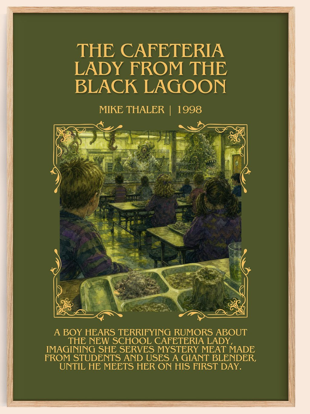 The cafeteria lady from the black lagoon Minimalist Book Poster by Mike Thaler – book poster