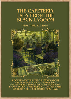 The cafeteria lady from the black lagoon Minimalist Book Poster by Mike Thaler