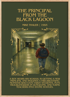 Principal From the Black Lagoon Minimalist Book Poster by Mike Thaler