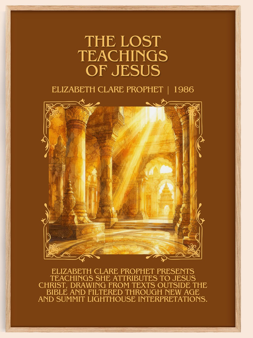lost teachings of Jesus Minimalist Book Poster by E. Prophet – book poster