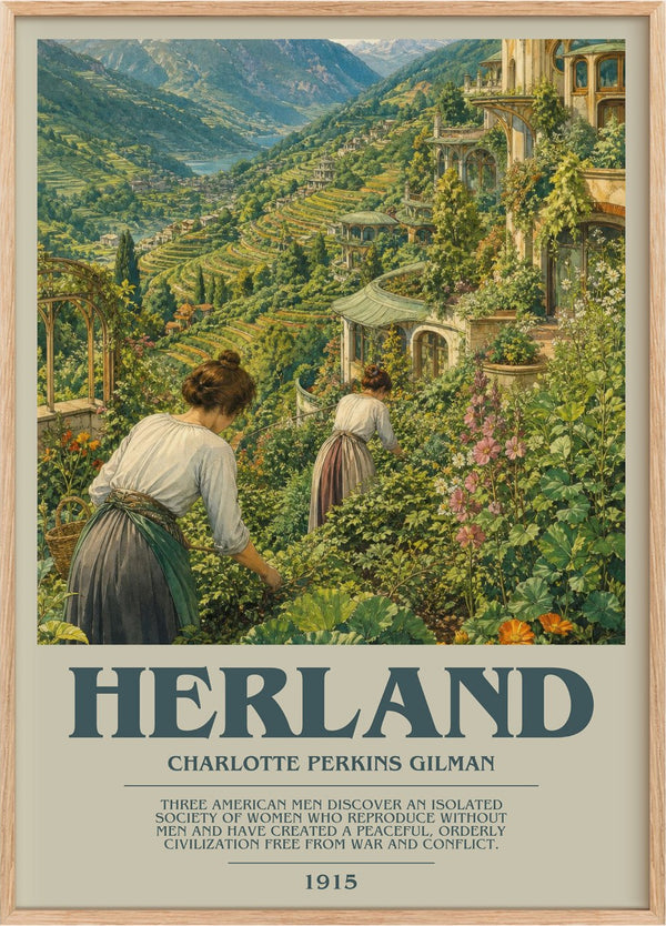 Herland Bookish Wall Art by Charlotte Perkins Gilman