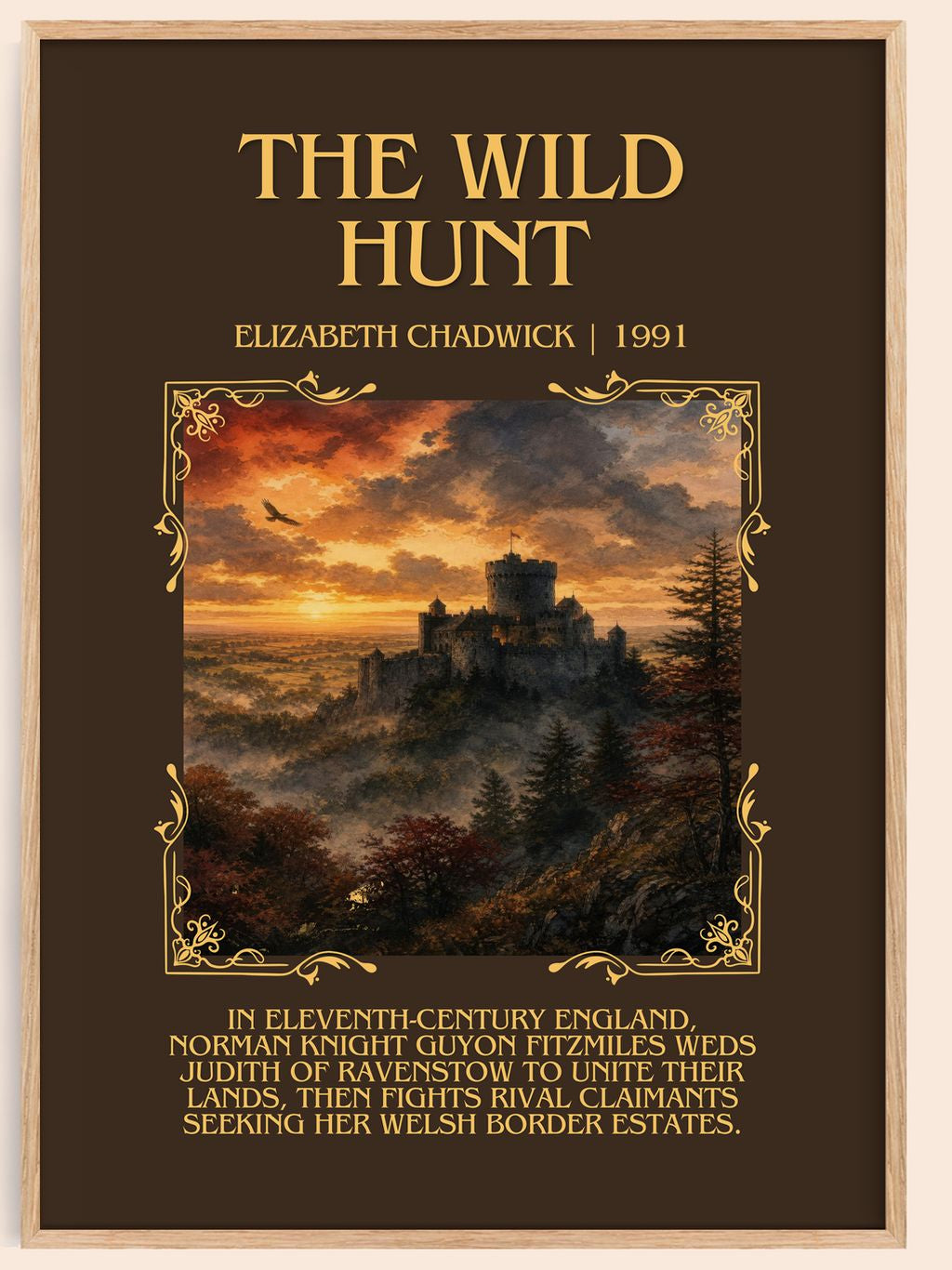 The wild hunt Minimalist Book Poster by Elizabeth Chadwick – book poster