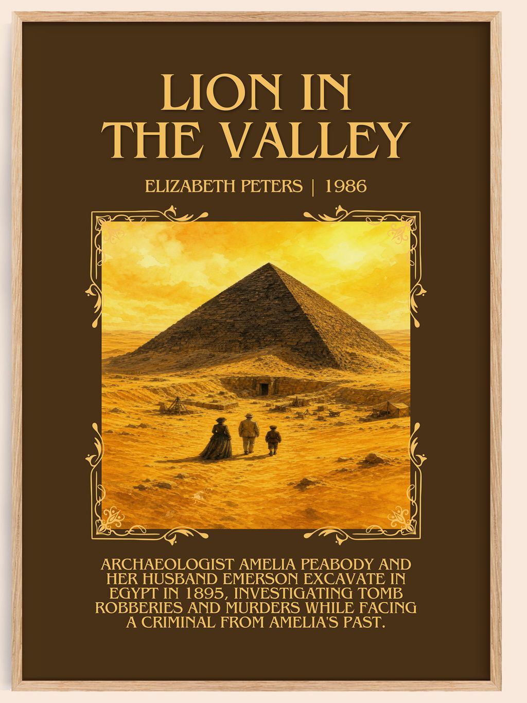 Lion in the valley Minimalist Book Poster by Elizabeth Peters – book poster