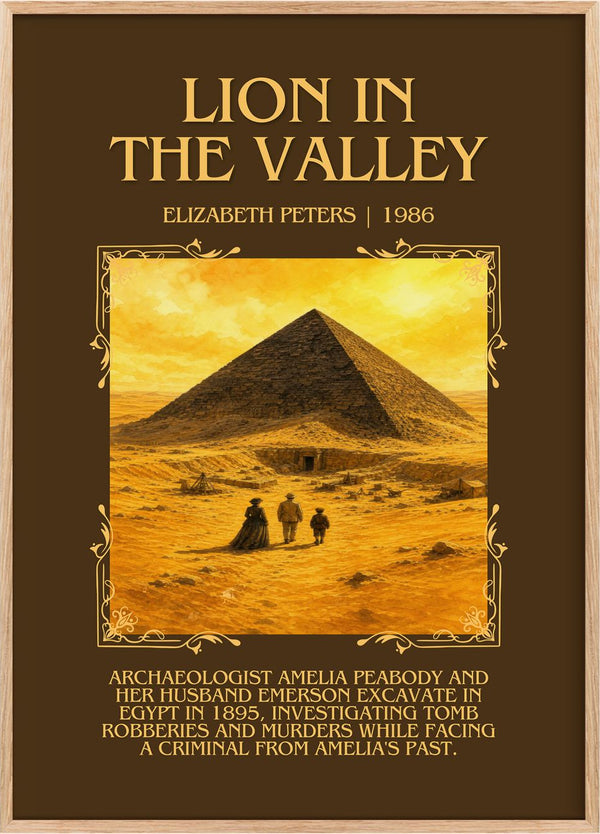Lion in the valley Minimalist Book Poster by Elizabeth Peters