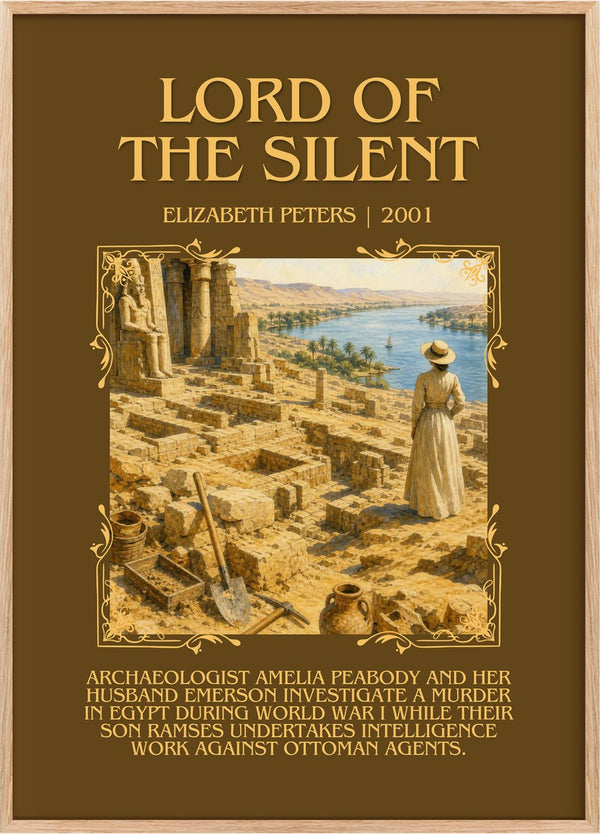 Lord of the silent Minimalist Book Poster by Elizabeth Peters
