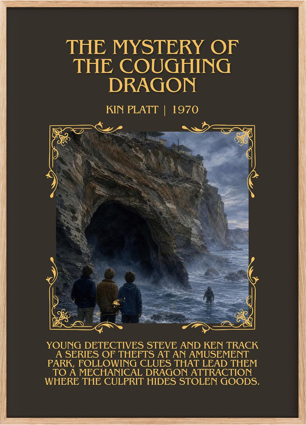 The Mystery of the Coughing Dragon Minimalist Book Poster by Kin Platt