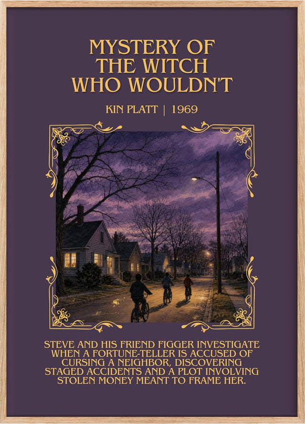 Mystery of the Witch Who Wouldn't Minimalist Book Poster by Kin Platt