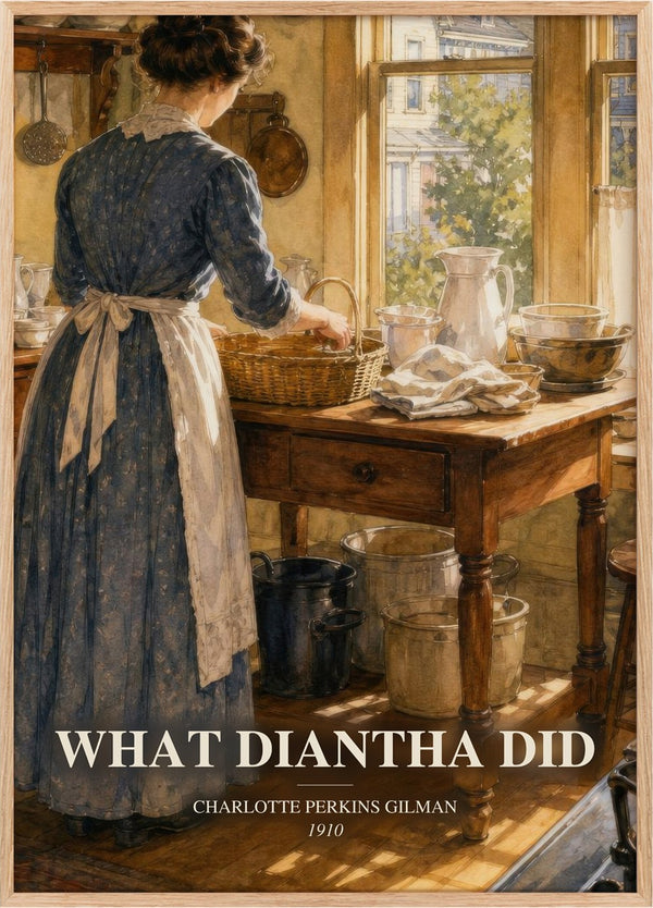 What Diantha Did Book Watercolour Illustration by C. Gilman