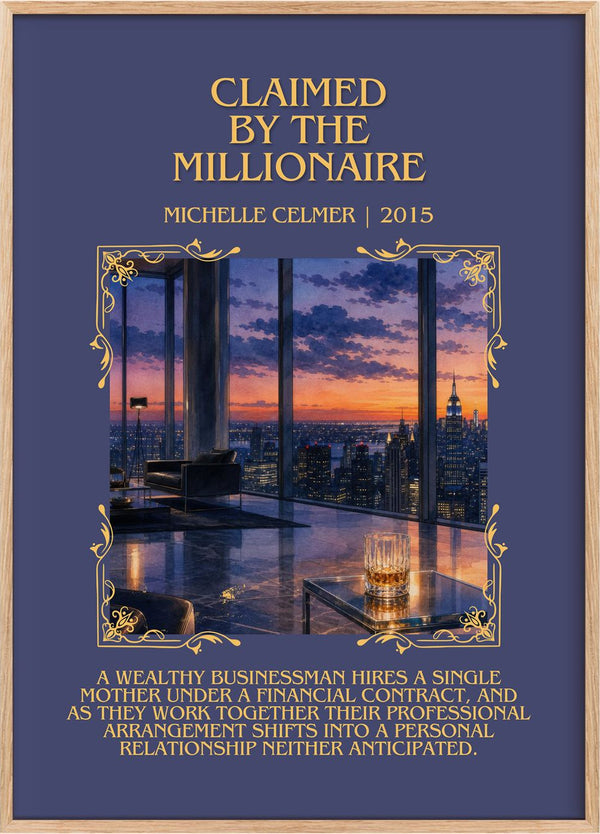 Claimed by the Millionaire Minimalist Book Poster by Michelle Celmer