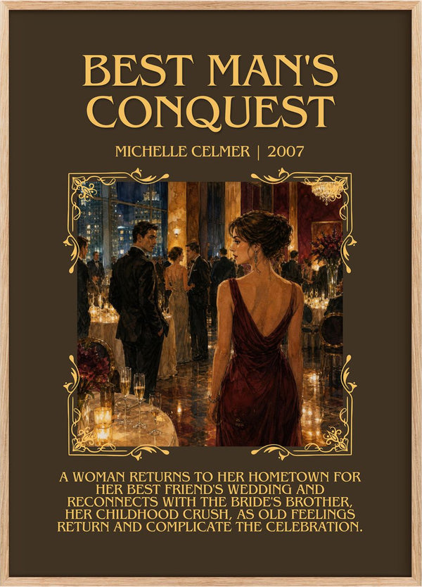 Best Man's Conquest Minimalist Book Poster by Michelle Celmer