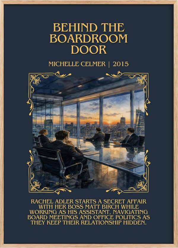 Behind the Boardroom Door Minimalist Book Poster by Michelle Celmer