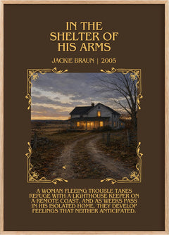 In The Shelter Of His Arms Minimalist Book Poster by Jackie Braun