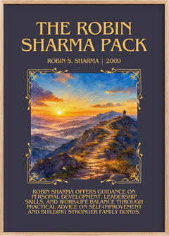 The Robin Sharma pack Minimalist Book Poster by Robin S. Sharma