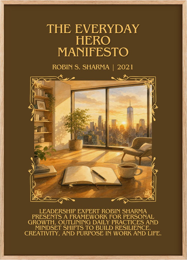 The Everyday Hero Manifesto Minimalist Book Poster by Robin S. Sharma