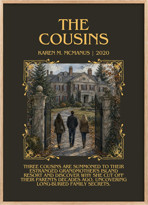 The Cousins Minimalist Book Poster by Karen M. McManus