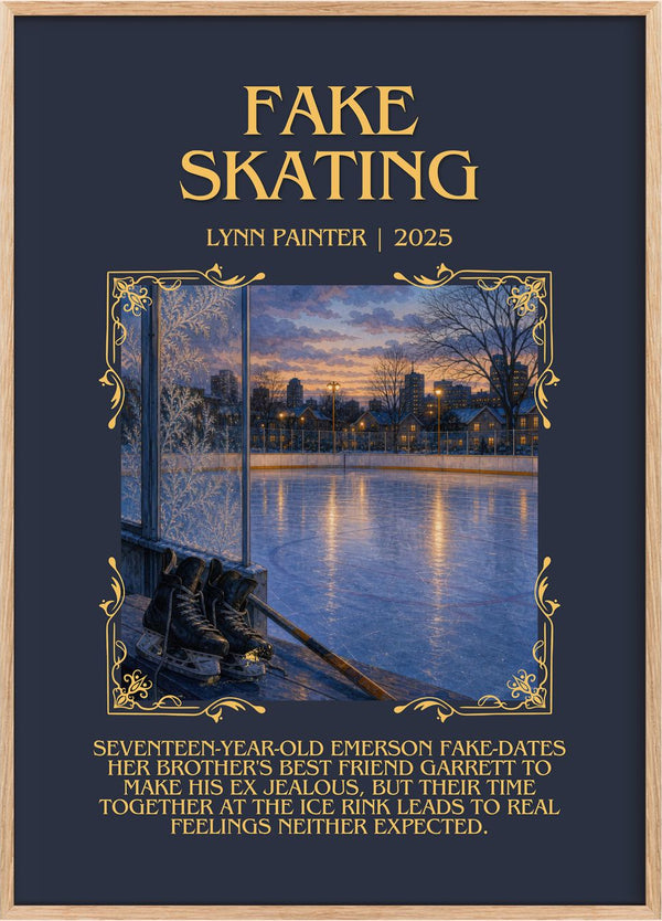 Fake Skating Minimalist Book Poster by Lynn Painter