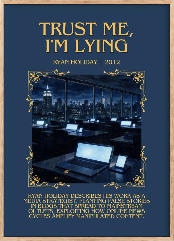 Trust Me, I'm Lying Minimalist Book Poster by Ryan Holiday
