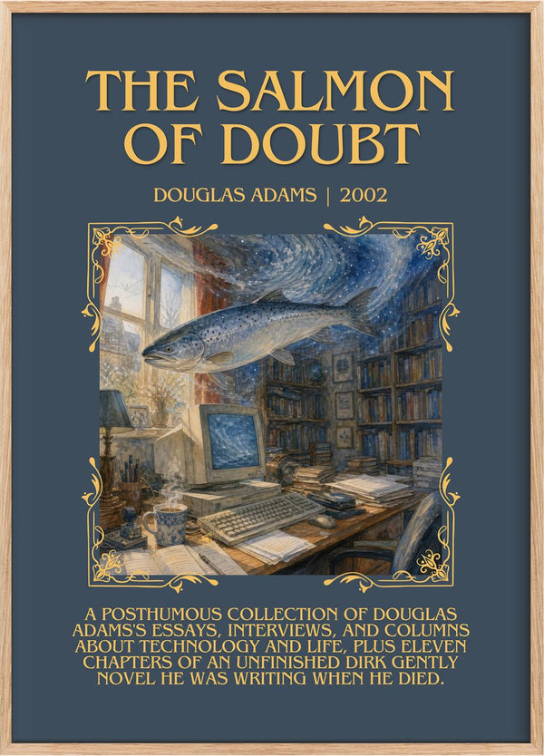 The Salmon of Doubt Minimalist Book Poster by Douglas Adams