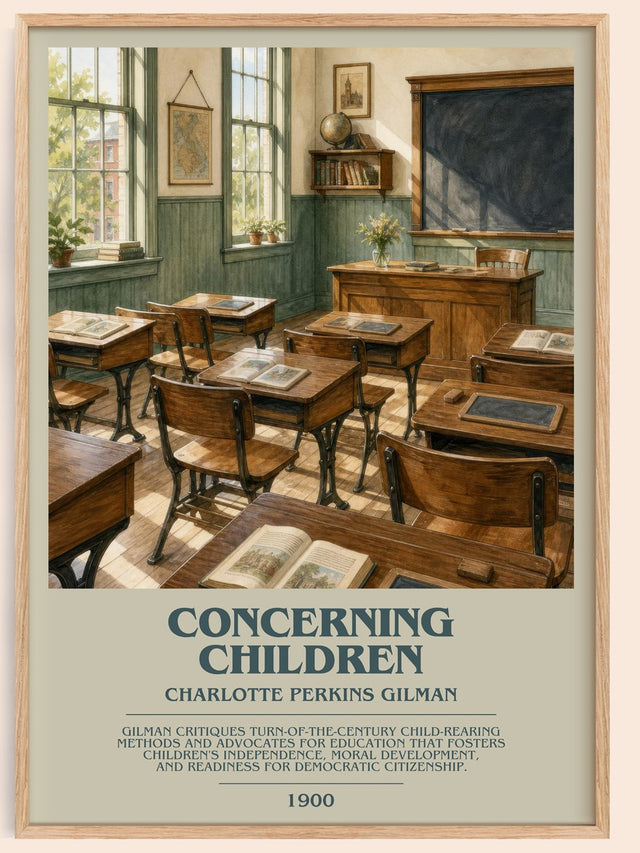 Concerning Children Bookish Wall Art by Charlotte Perkins Gilman