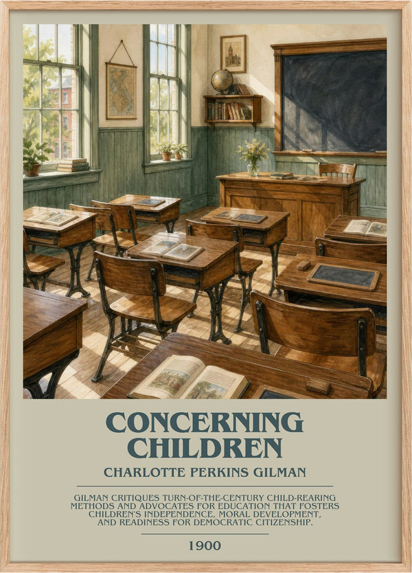 Concerning Children Bookish Wall Art by Charlotte Perkins Gilman